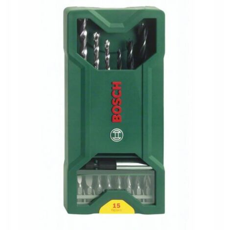 BOSCH MINI X-LINE CON 15 UNIDADES PARA TALADRAR Y ATORNILLAR