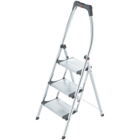 hailo-4303-201-mini escalera de aluminio livinstep plus (3 peldaños)