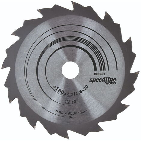 BOSCH DISCO SIERRA SPEEDLINE FOR WOOD 160 X 2.4 X 20D: 12FZ/WZ