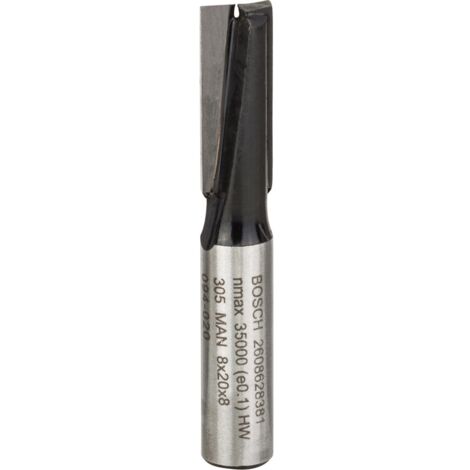 Fresa recta, 8 mm, D1 8 mm, L 19,6 mm, G 51 mm