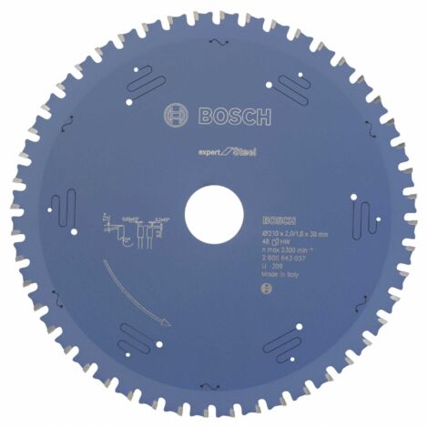 Bosch Expert for Steel - Hoja de sierra circular - para acero - 210 mm - 48 dientes