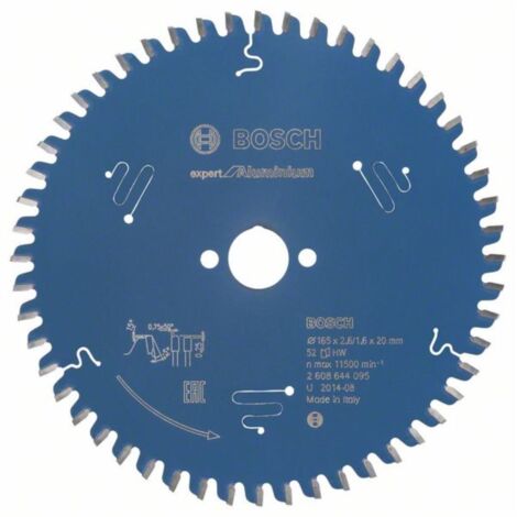 Hoja De Sierra Circular De 165X20 Mm Z 52 Boschexpert De Alu