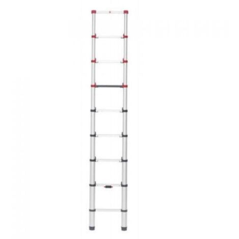 HAILO 7113-092 ESCALERA TELESCÓPICA DE ALUMINIO FLEXLINE 260 DE 9 PELDAÑOS ALTURA MÁX. DE TRABAJO (cm) 340