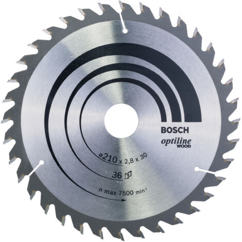 Bosch 2 608 640 622 - Hoja de sierra circular Optiline Wood - 210 x 30 x 2,8 mm, 36 (pack de 1)