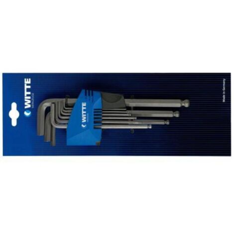 WITTE 45031 JUEGO DE 9 LLAVES ALLEN LARGAS CON BOLA (1/2)