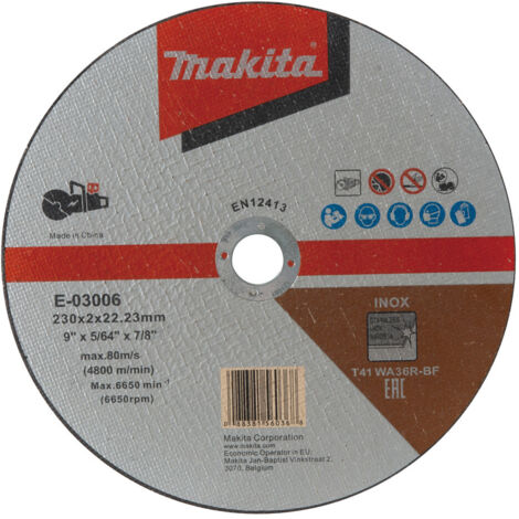 MAKITA E-03006-25 DISCO CORTE INOXIDABLE 230X2X22,23 DCE090