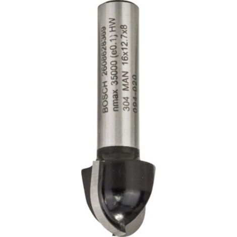 BOSCH  FRESA PARA MEDIAS CAÑAS, 8 MM, R1 8 MM, D 16 MM, L 12,4 MM, G 45 MM MILÍMETROS 8 MILÍMETROS