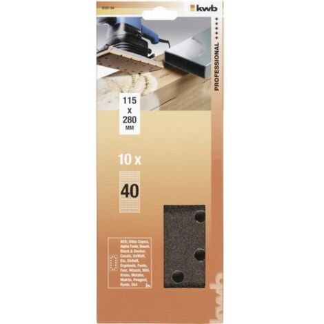 BOSCH LIJA ORBITAL 115X280 P40 BWOOD X10 GRANO / ALTURA GRANO 60