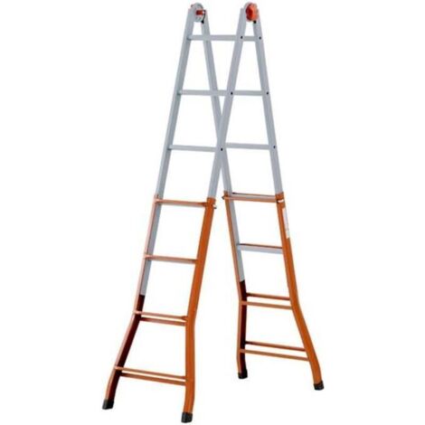 gierre-a0050-escalera telescópica multifunción de acero peppina de 125 kg (4+5 peldaños)