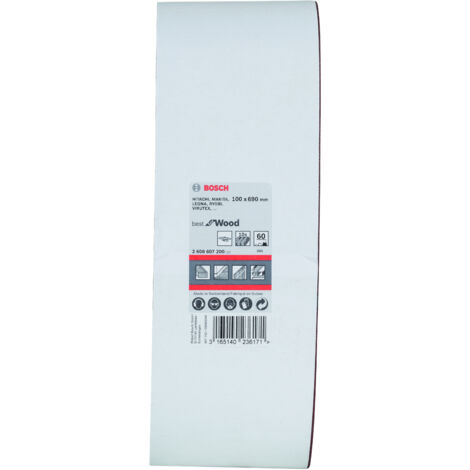 BOSCH  JUEGO DE BANDA LIJADORA, 10 PIEZAS 100 X 690 MM, 40 TAMAÑO DEL GRANO 60