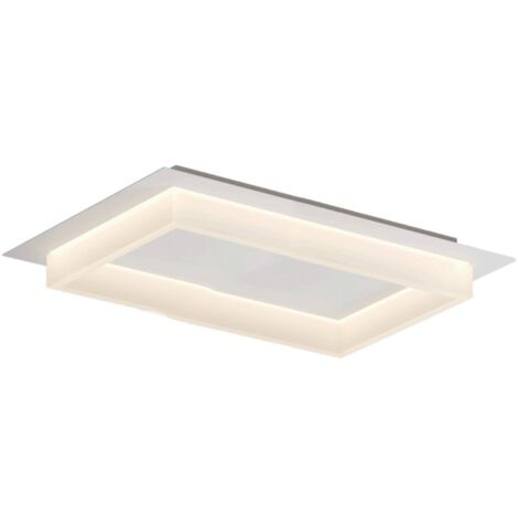 Plafonnier led redo group perimetro 980 982 led cct 2100lm 70x35 plafonnier rectangulaire moderne, finition métal blanc (1/4)