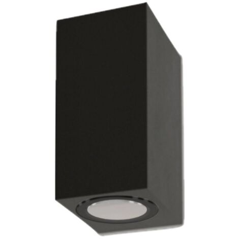 Lampadari bartalini ebuk two gu10 led ip54 en aluminium et verre à double émission, finition métal anthracite (1/5)