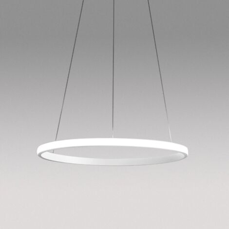 Lustre led gea luce iole s1 28w led 1400lm 3000°k dimmable aluminium blanc intérieur moderne