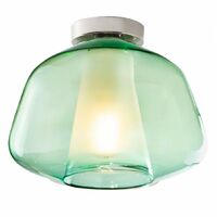 Plafonnier moderne top light double skin 1176cr pl1 alpha ve e27 plafonnier led en verre, finition métal chrome poli