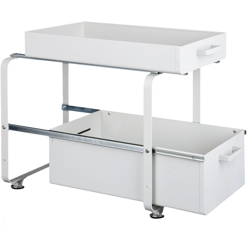 Étagère Télescopique BAOYOUNI Pour Placard - Réglable 101-152.5cm - Support 20kg - Sans Perçage - Noir