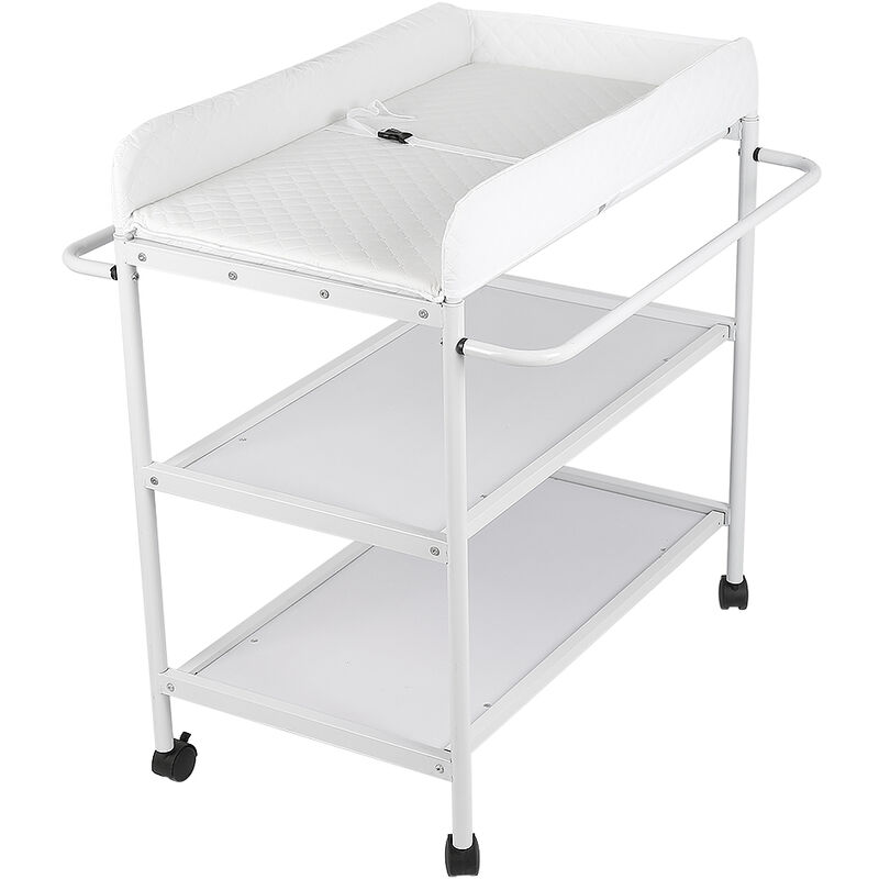 Table à Langer Pliante Avec Panier Rangement - Réglable Et Sécurisée