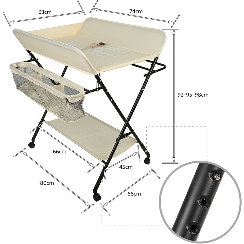 Folding baby 2025 changing table