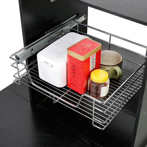 2x 40cm tiroir de cuisine placard coulissant tiroir télescopique cuisine  étagère panier coulissant