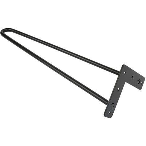 Lot de 4 Pcs Pieds de Table en Épingle à Cheveux pour Table Basse 41cm-Noir