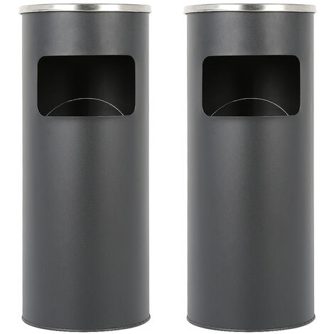 Lot de 2 poubelles de salle de bain avec couvercle, poubelle