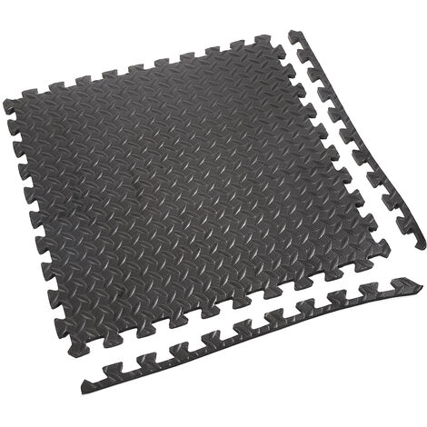 Tapis De Sol En Mousse EVA - 6 Dalles 60x60cm Épaisseur 2cm - Pour Gym, Yoga, Garage Et Jeux Enfants