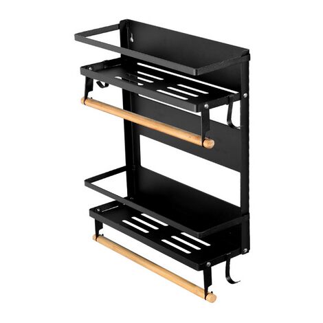 Etagère de cuisine murale Attraction magnétique 40×30×11CM Noir (1/5)
