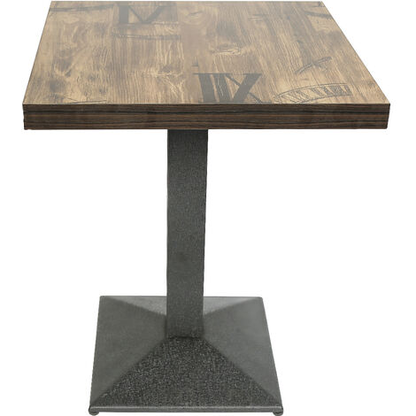 Table carrée à un pied 1 set 60×60×75cm style européen (1/5)