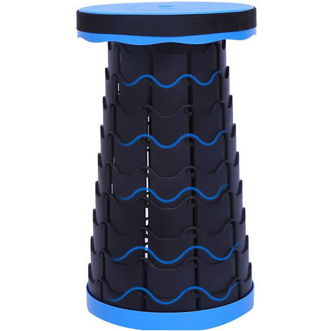 Tabouret pliable pratique pour le camping et la pêche26×26×6.5-45cm pour le camping et la pêche (bleu ciel) (1/5)
