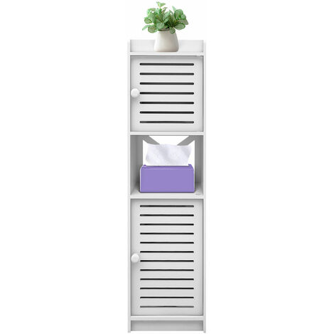 Yongqing – Meuble de rangement salle de bain 75×20×20 cm – En PP blanc – Design moderne pour espaces confinés – Facile à assembler (1/5)