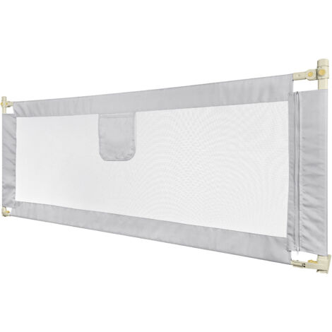 Barrière de Lit pour Bébés Enfants et Adults 1.75m Barriere de lit Anti-Chute gris clair
