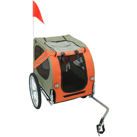 Yongqing – Remorque de vélo pour chiens – Charge maximale 40 kg – Dimensions 137x73x90 cm – Tissu Oxford imperméable – Pliable et facile à ranger