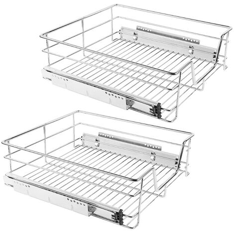 Lot de 2 Panier à tiroir télescopique 46 cm