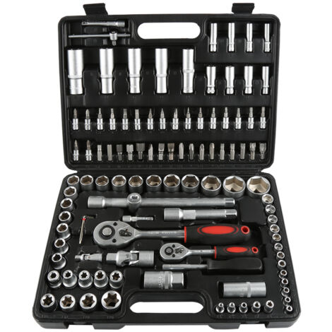 Yongqing – Coffret cliquet et douilles 108 pièces – Alliage chrome-vanadium – Poignées ergonomiques – Pour réparations professionnelles (1/7)