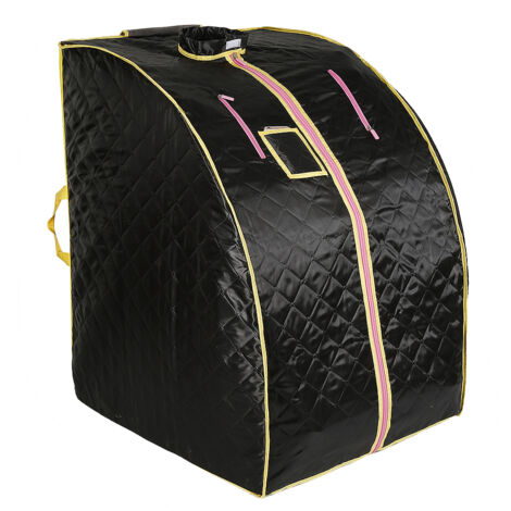 Sauna Box Bain de Vapeur mobile Spa Pliable Ménage à Vapeur Télécommande Température Noir 220V Prise EU (1/5)