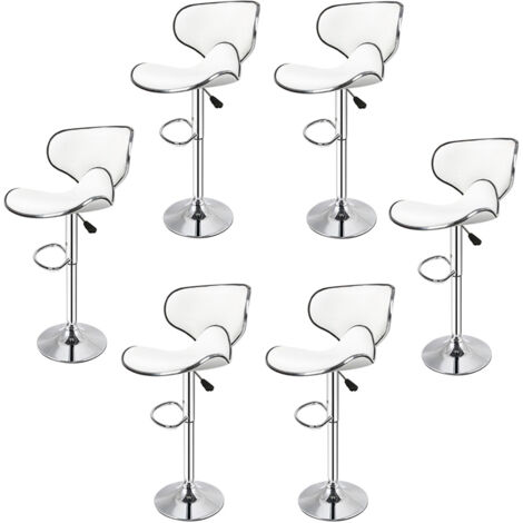 Tabouret De Bar Réglable Yaheetech – Similicuir Brun Rétro – Moderne Classique