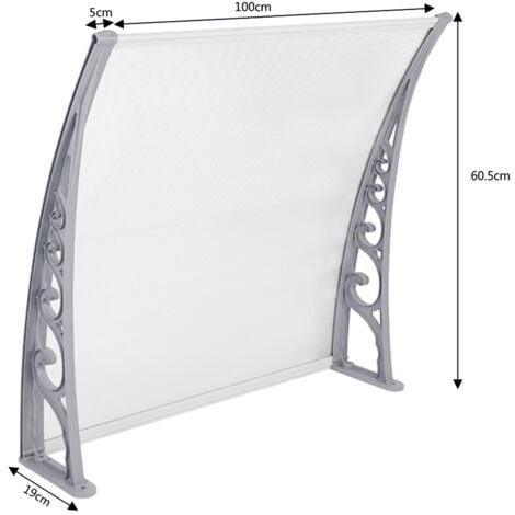 Auvent de Porte Store Marquise Solaire abri banne entrée Ombre Protection 60 x 100cm