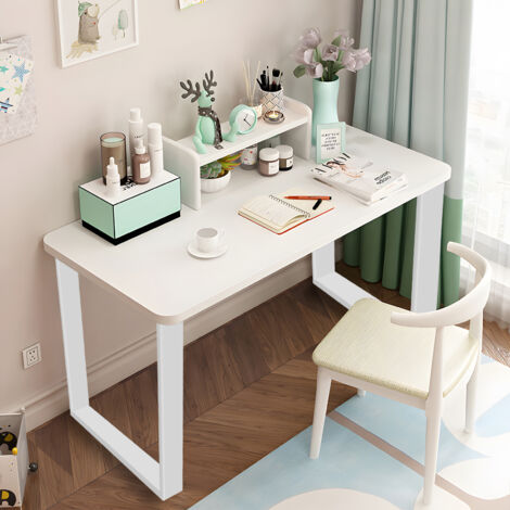 Lot de 2 Pieds de table en acier format rectangulaire Pieds pour meubles Pieds de table métal pour les meubles de-60×72cm - BLANC