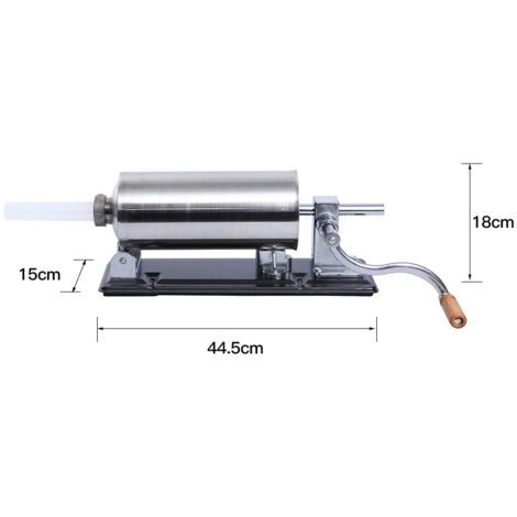 Poussoir à Saucisses Viande 4.8L Machine à Saucisse Remplissage de Saucisse en Acier Inoxydable