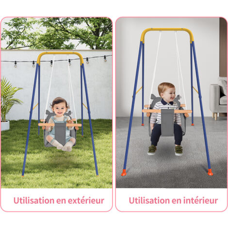 Balancoire Bebe Exterieur Balançoire Bébé Intérieur Extérieur - Siège Sécurisé Avec Ceinture Pour Enfants 6 Mois à 6 Ans Siège Balance Bébé 6 Mois