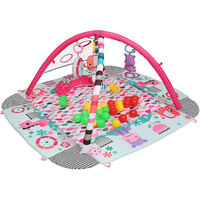 Tapis d'éveil bébé avec 30 balles océaniques – Pendentif musical avec 12 mélodies – Conception en maille respirante – Développement physique – Jeobest