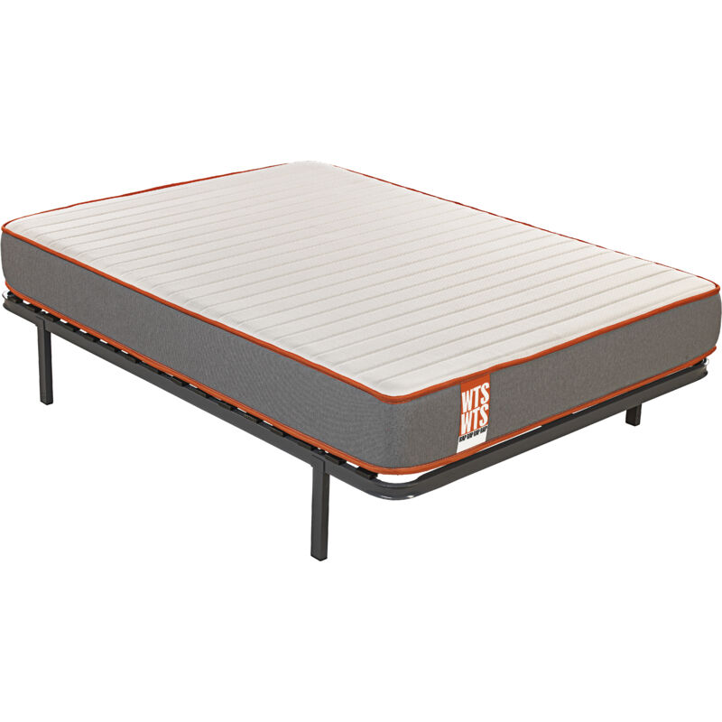 What the Sleep I Pack colchón sostenible HR con visco y somier reforzado 16 láminas madera I Entrega, montaje dentro del domicilio y retirada de usado incluida I Rap l 90x190 I 3 años garantía