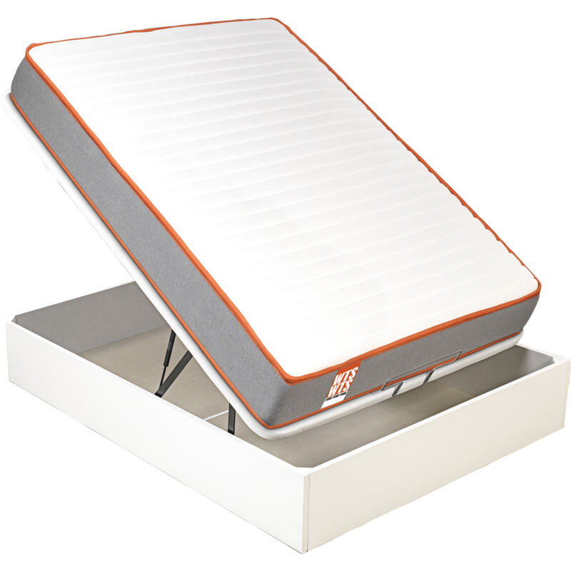 What The Sleep pack colchón sostenible muelle ensacado visco y canapé abatible blanco gran capacidad entrega montaje domicilio retirada usado incluida funk 90x190 gris 3 años garantía somier dentro