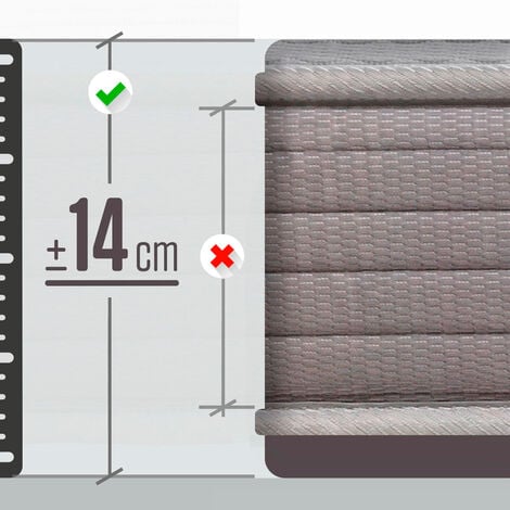 Colchón viscoelástico Royal Sleep Xfresh, 14 cm, Antiácaros, Coolfresh, Firmeza alta, 90x190