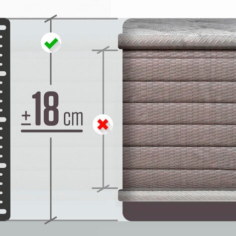 Colchón viscoelástico Royal Sleep Xfresh Plus, 18 cm, Antiácaros, Coolfresh, Firmeza alta, 90x190