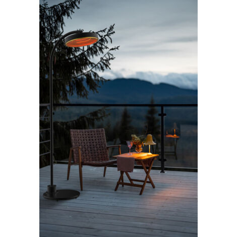 Standheizstrahler 2000W IP65 wetterfest – Infrarot Terrassenheizer für Garten, Terrasse & Outdoor-Lounge, Höhe 223 cm GardWell Banana Jakana