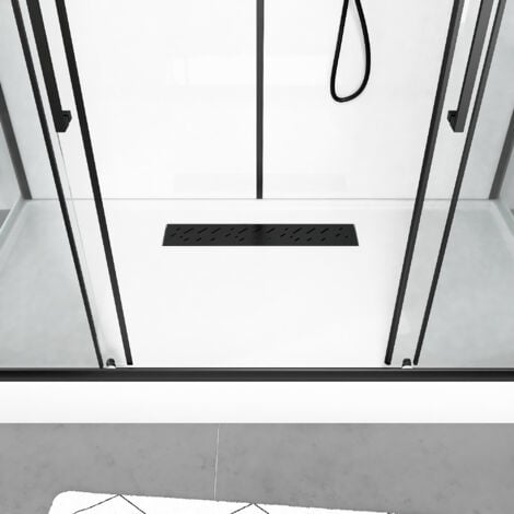 Dusche Komplett MARWELL Duschkabine Fertigdusche White Urban XXL 85 x 160 x  215 cm - Komplett Set inkl. Duschwanne und Armatur - hochwertiges Aluminiumprofil System