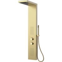 Marwell Duscharmatur Duschset Essenza gold 125x20 cm - Regendusche - Handbrause mit Schlauch