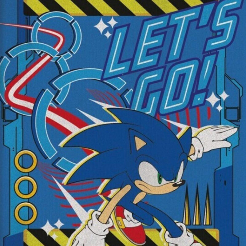 Couverture Polaire Sonic Plaid Personnage Sonic Bleu, Neuve, Character World
