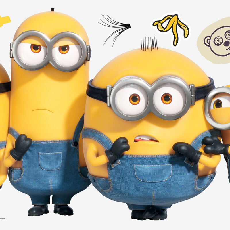 Stickers Minion Personnalisés Avec Prénom - 20x28cm (fabrication Main)
