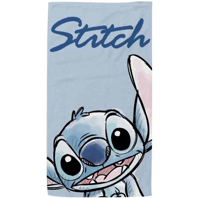 Serviette De Plage - Stitch Mange Une Glace Géante - 70x140 Cm à Prix